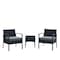 Manhattan Comfort Noli  Steel Rattan 3-Piece Patio Conversation Set with Cushions in Grey OD-CV006-GY - alternate 1
